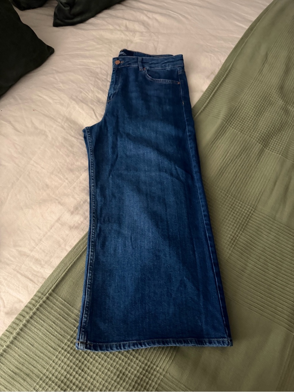 Boden the York cropped Blue Straight Leg Jeans